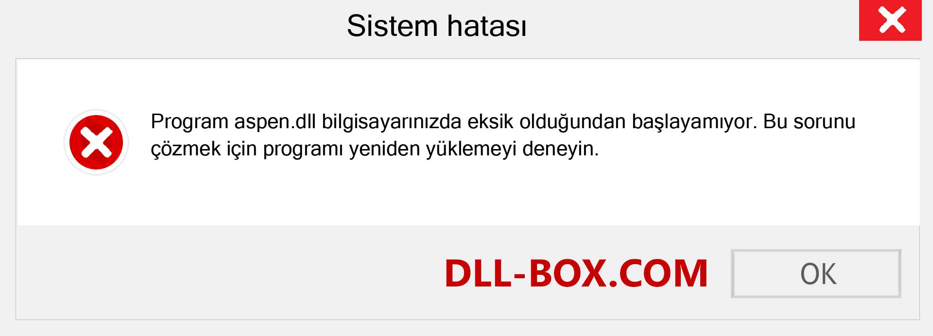 aspen.dll dosyası eksik mi? Windows 7, 8, 10 için İndirin - Windows'ta aspen dll Eksik Hatasını Düzeltin, fotoğraflar, resimler